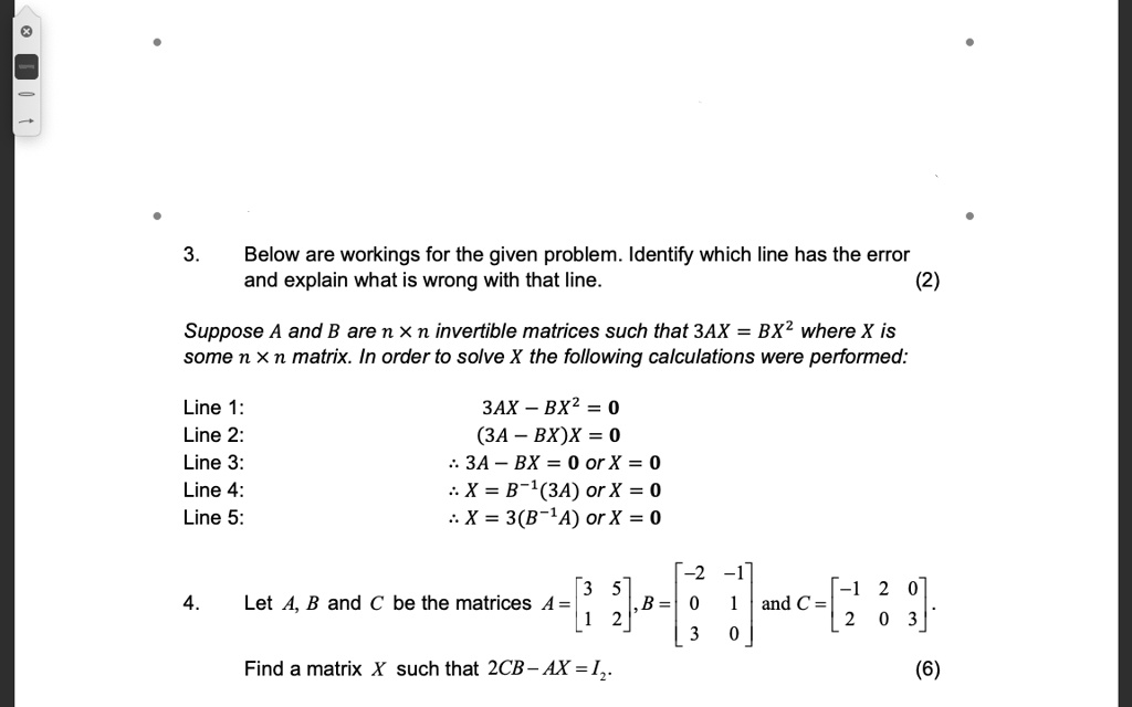 Below are workings for the given problem. Identify wh… - SolvedLib