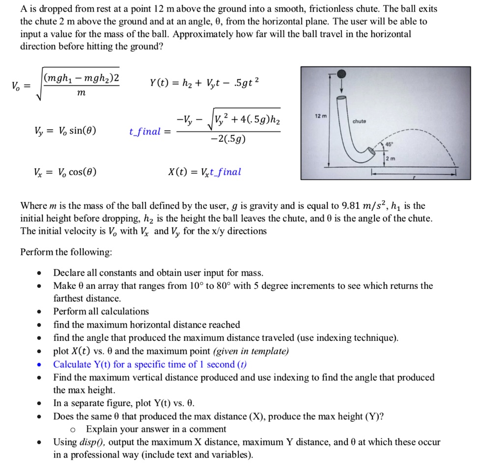 SOLVED A ball is dropped from rest at a point 12 m above the ground