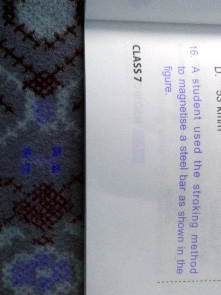 SOLVED 'A student used the stroking method to a steel bar as