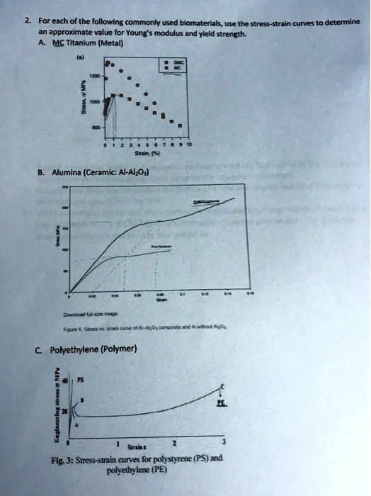 SOLVED An approximate value for Young's modulus and yield strength A