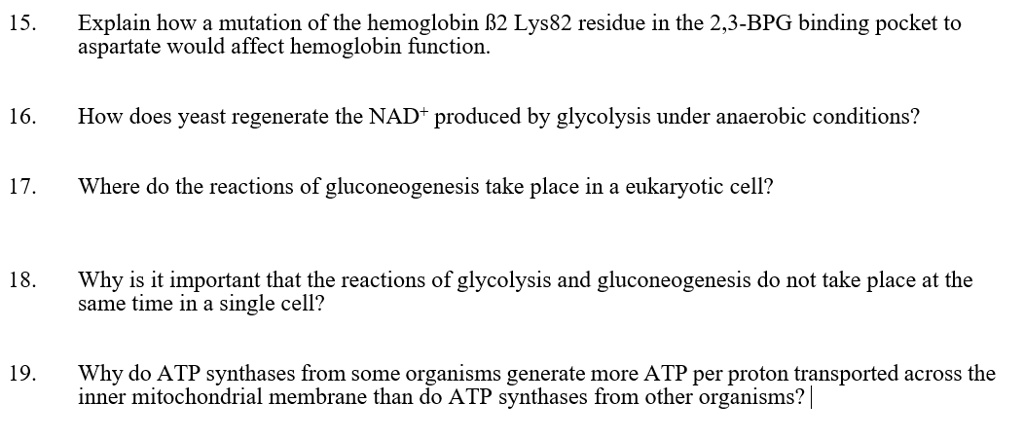 VIDEO solution: Explain how a mutation of the hemoglobin B2 Lys82 ...