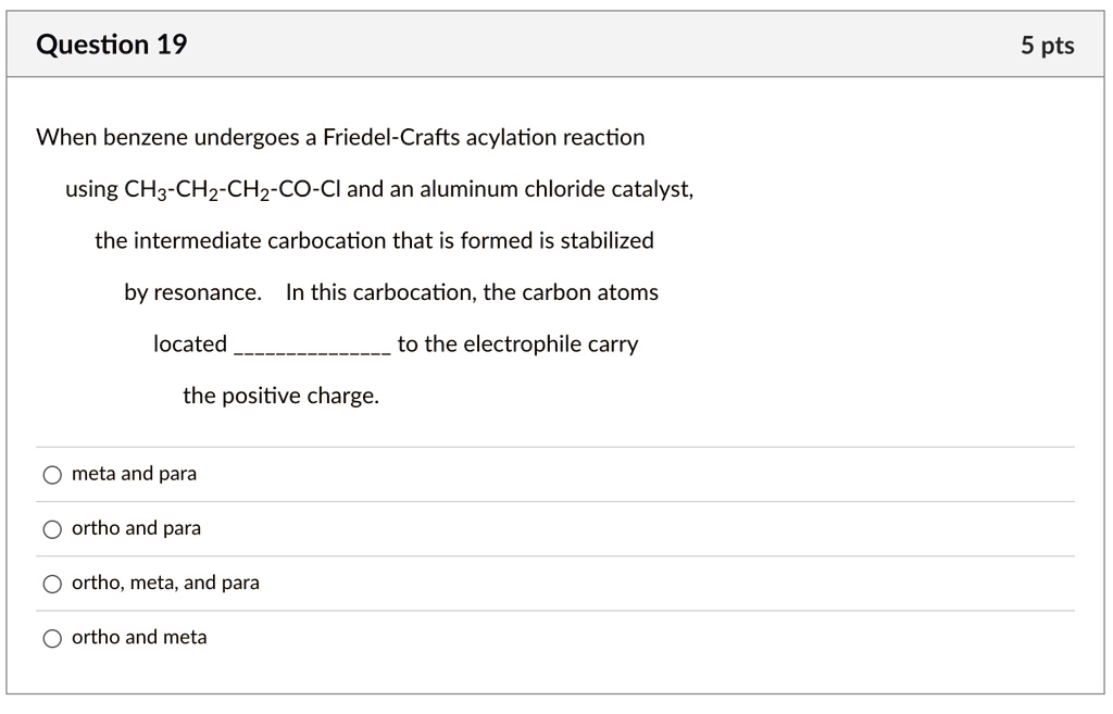 SOLVED When benzene undergoes a FriedelCrafts acylation reaction