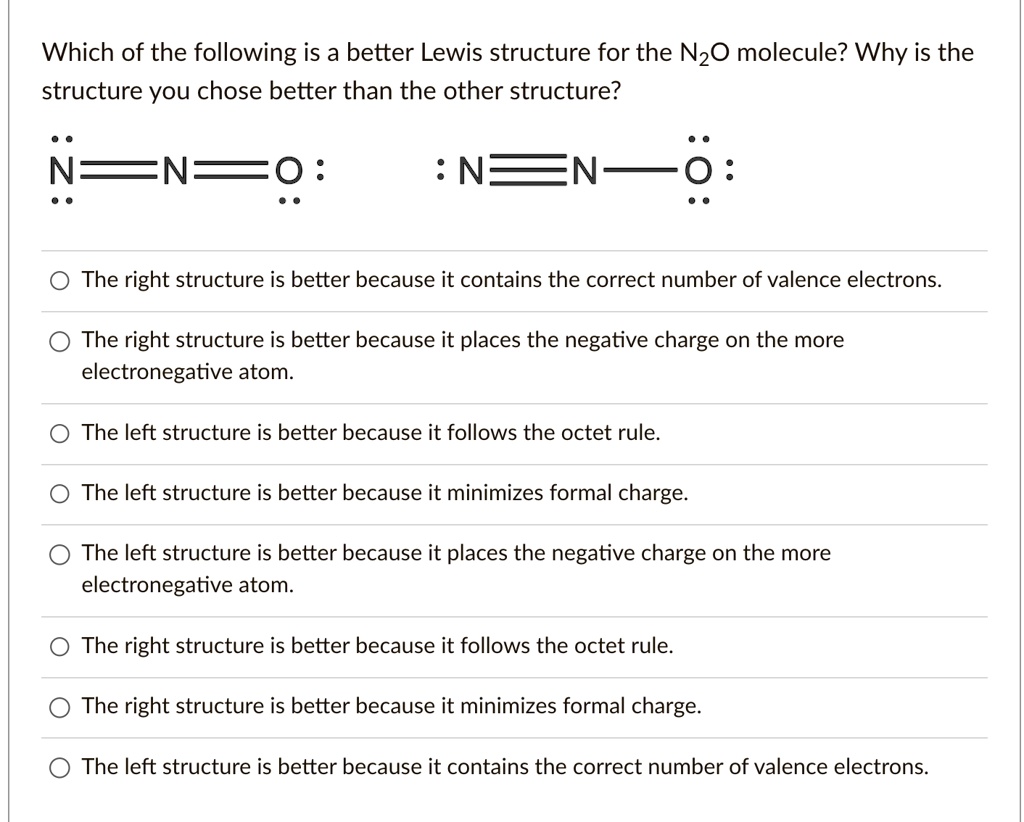 SOLVED: Which of the following is a better Lewis structure for the NaO ...