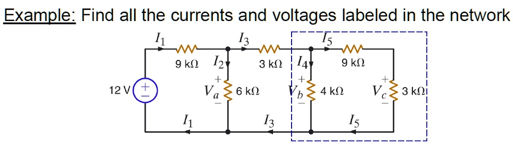 SOLVED: Find all the currents and voltages labeled in the network. WWM ...