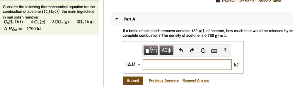 SOLVED: Periodic Table Consider the following thermochemical equation ...