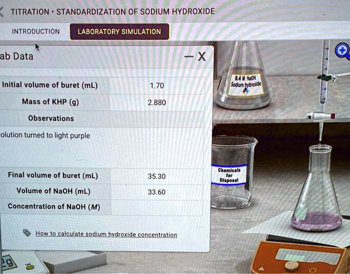 TITRATION STANDARDIZATION OF SODIUM HYDROXIDE INTRODUCTION LABORATORY