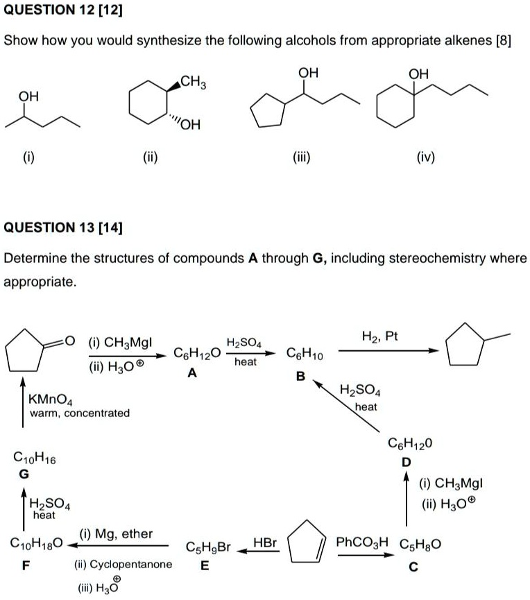 SOLVED: Please help QUESTION 12 [12] Show how you would synthesize the ...