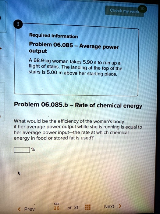 SOLVED: Required Information Problem 06.085: Average Power Output A 68. ...