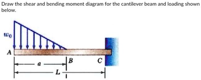 Draw the shear and bending moment diagram for the cantilever beam and ...