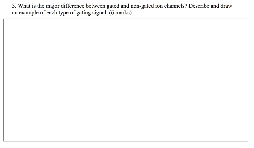 SOLVED 3 What is the major difference between gated and nongated ion