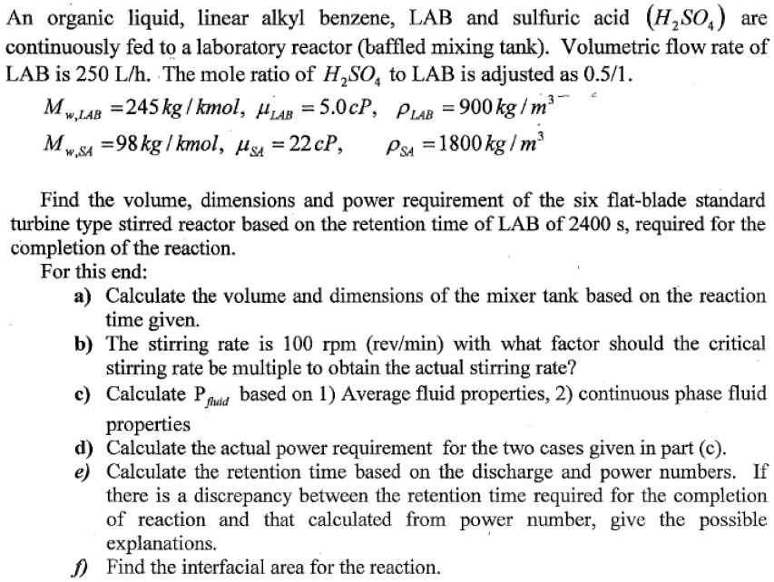 solved-an-organic-liquid-linear-alkyl-benzene-lab-and-sulfuric-acid