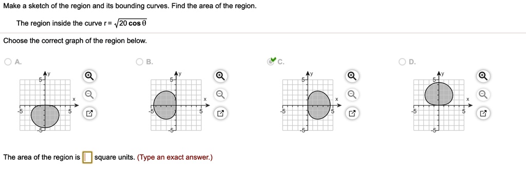 SOLVED: Make sketch of the region and its bounding curves Find the area ...