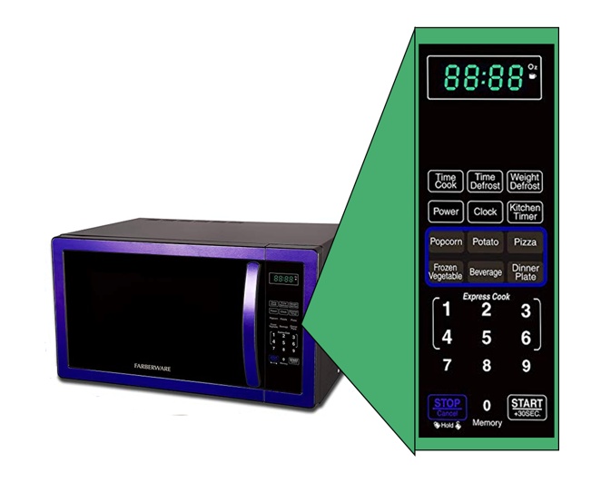 [GET ANSWER] FARBERWARE 88:88 Ounces Time Time Weight Cook Defrost ...