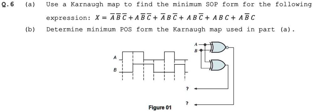 SOLVED: 'Kindly ans the question Q.6 (a) Use Karnaugh map to find the ...