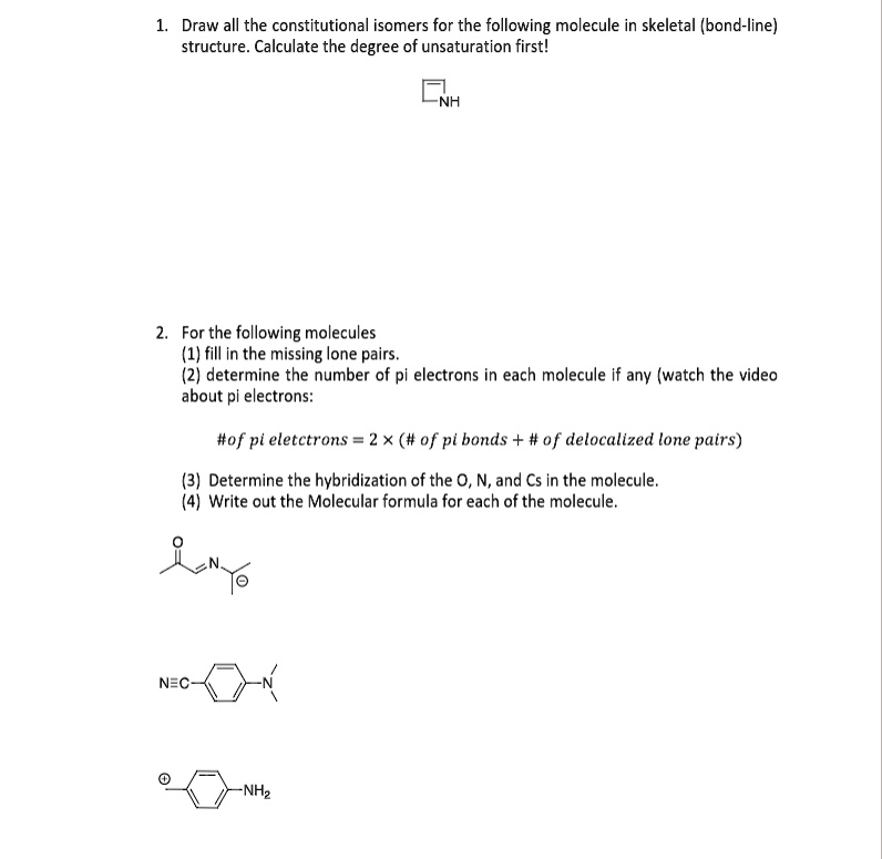 SOLVED: Draw all the constitutional isomers for the following molecule ...