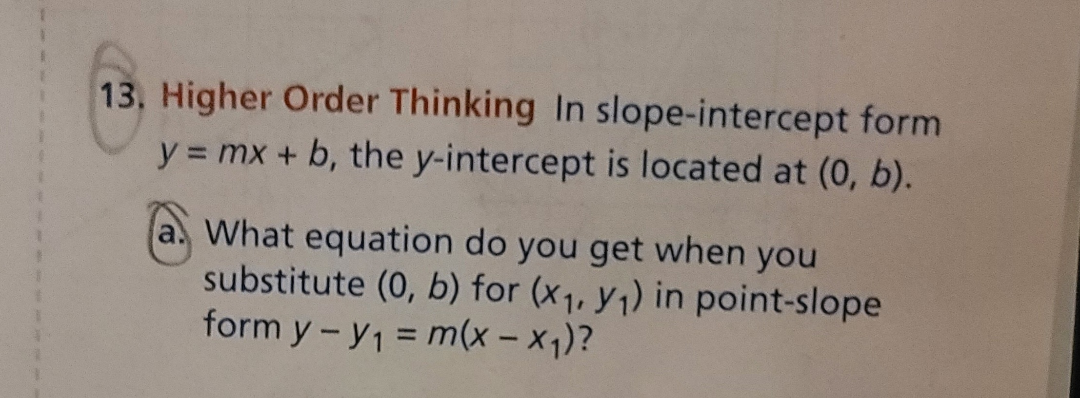 solved-13-higher-order-thinking-in-slope-intercept-form-y-m-x-b-the