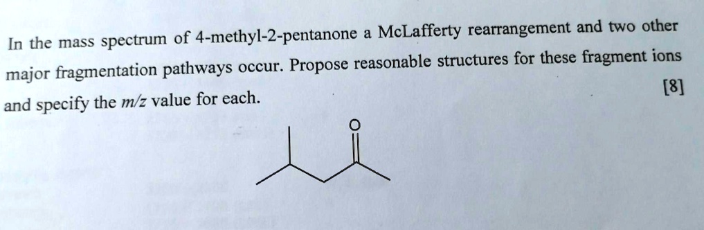 of 4 methyl 2 pentanone mclafferty rearrangement and two other in the ...