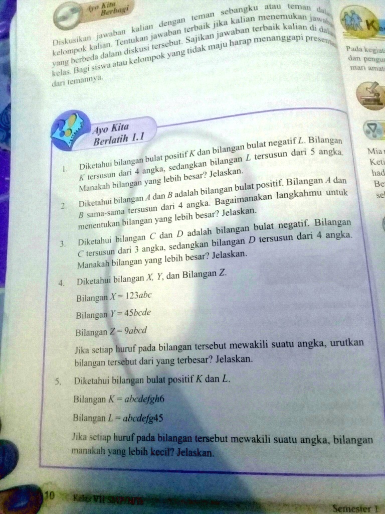 SOLVED: Diketahui Bilangan Bulat Positif K Dan Bilangan Bulat Negatif L ...