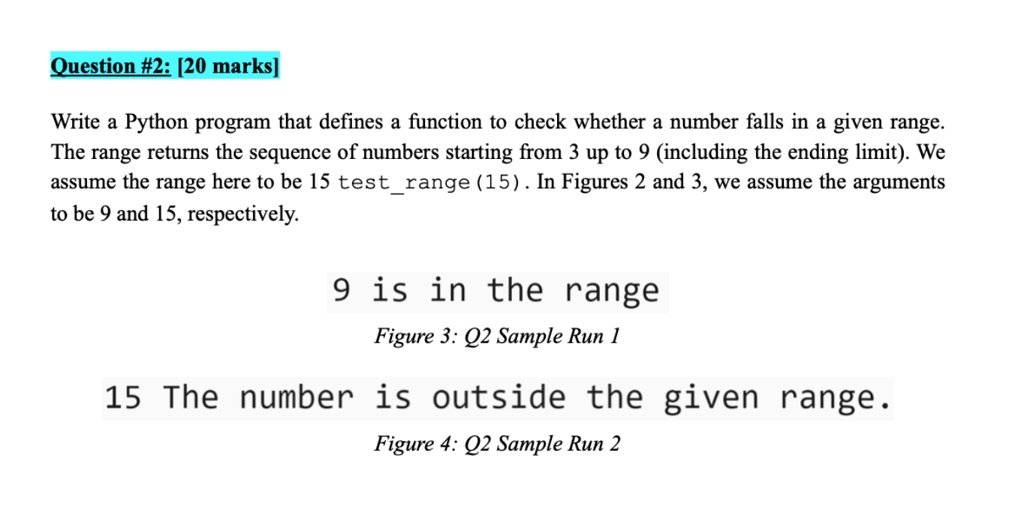 SOLVED: Ouestion #2: [20 marks] Write a Python program that defines a ...