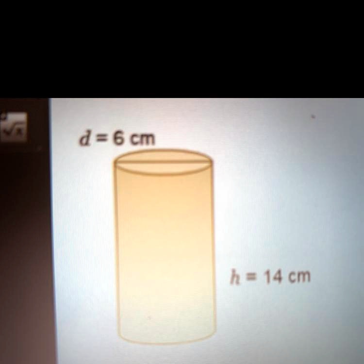 which equation can be used to find the surface area of the cylinder d 6
