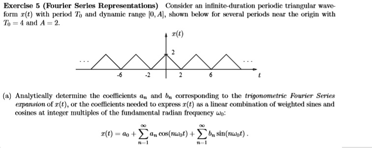 SOLVED: Exercise 5 (Fourier Series Representations) Consider an ...
