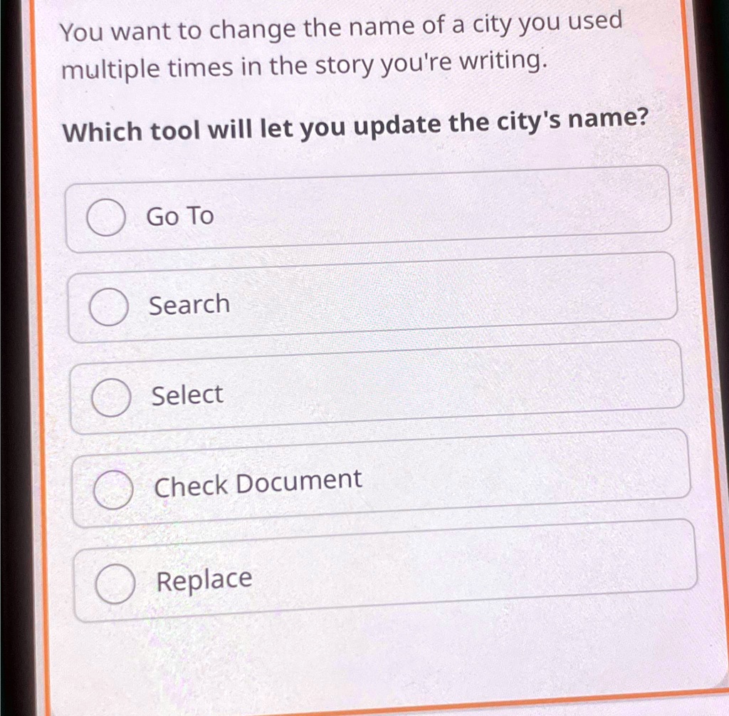 You want to change the name of a city you used multiple times in 