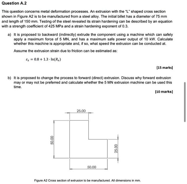 SOLVED This question concerns metal deformation processes. An
