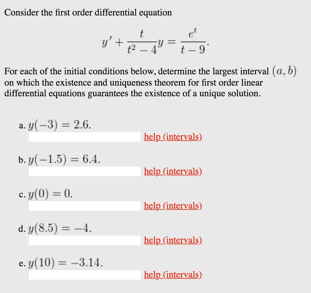 SOLVED Consider the firstorder differential equation t C y + Y S t^2