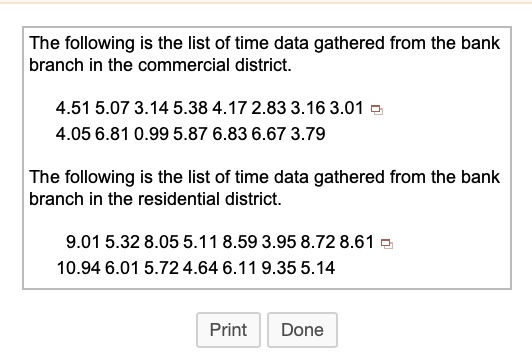 The Following Is The List Of Time Data Gathered From T Itprospt