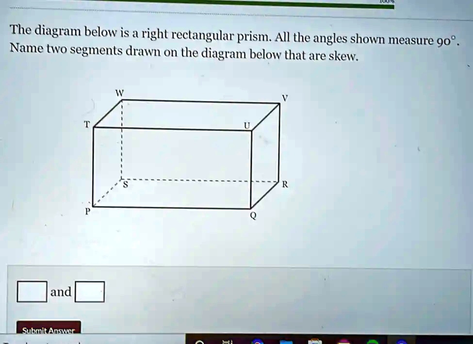 The diagram below is a right rectangular prism. All the angles shown ...