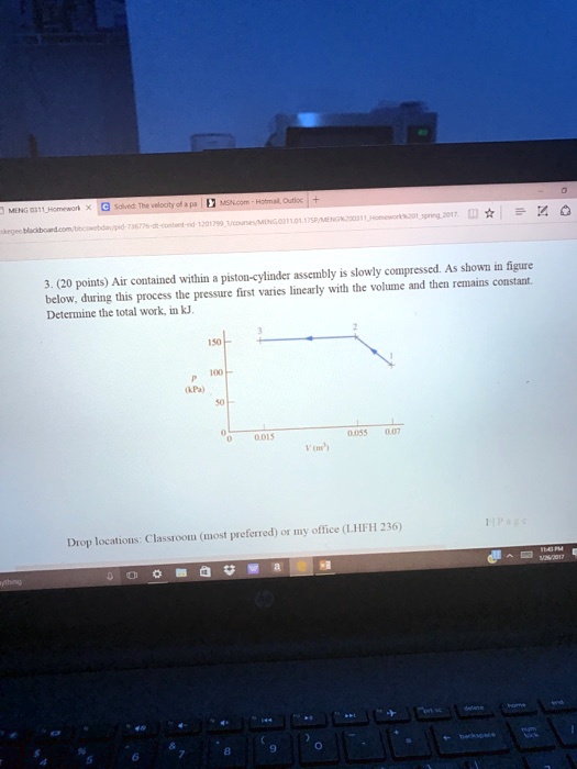 SOLVED Air contained within a pistoncylinder assembly is slowly