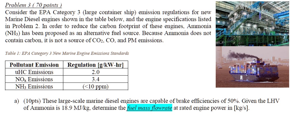 SOLVED: Problem 3 (70 Points) Consider The EPA Category 3 (large ...