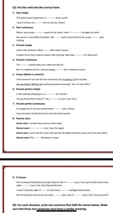 SOLVED: 'write the past participle form of the following verbs. Write the  past participle form of Base Verb Past Participle watch watched type play  watch fry jog hit put buy catch'