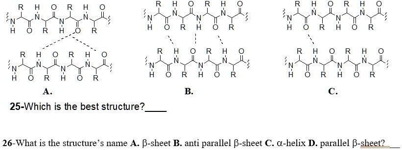 SOLVED: 25-Which Is The Best Structure? 26-What Is The Structure' Name ...