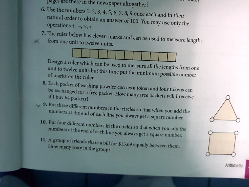 Solved Pages Are Tnere In The Newspaper Altogether 6 Use The Numbers 1 2 3 4 5 6 7 8 9 Once Each And In Their Natural Order To Obtain An Answer Of 100 You May Use Only The Operations X Solved Pages Are Tnere In The Newspaper Altogether 6 Use The Numbers 1 2 3 4 5 6 7 8 9 Once Each And In Their Natural Order To Obtain An Answer Of 100 You May Use Only The Operations X