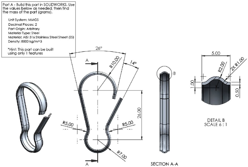 Please show the steps with dimensions and steps of each feature with ...
