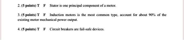 Video Solution: 2.5 Points: The Stator Is One Principal Component Of A 