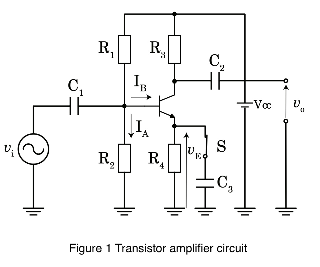 SOLVED Question 1 Answer the following questions about the amplifier circuit. (1) Write the h