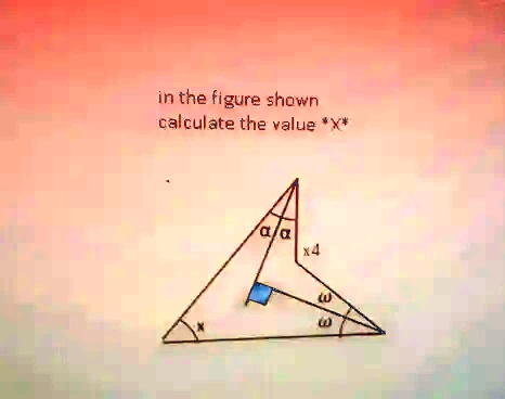 in the figure shown what is the value of x