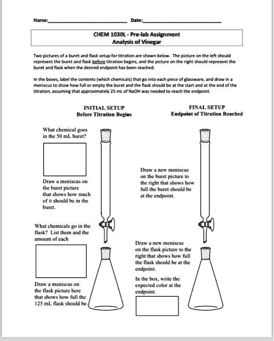 SOLVED: Please help. Name: Date: CHEM 1030L-Pre-lab Assignment Analysis ...