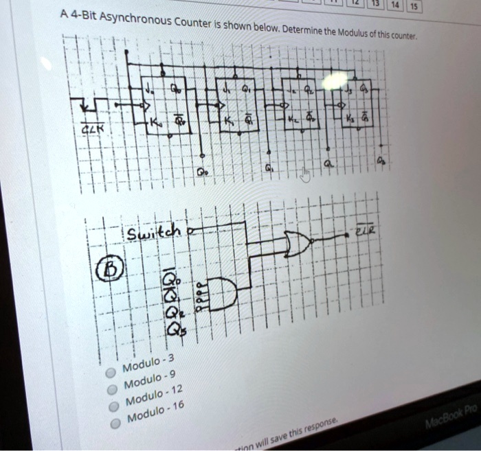 SOLVED: A 4-Bit Asynchronous Counter is shown below. Determine the ...