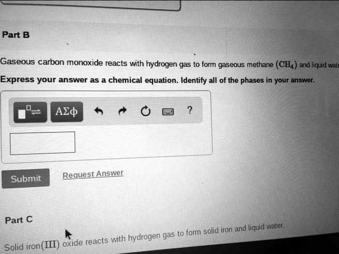 SOLVED Gaseous carbon monoxide reacts with hydrogen gas to form