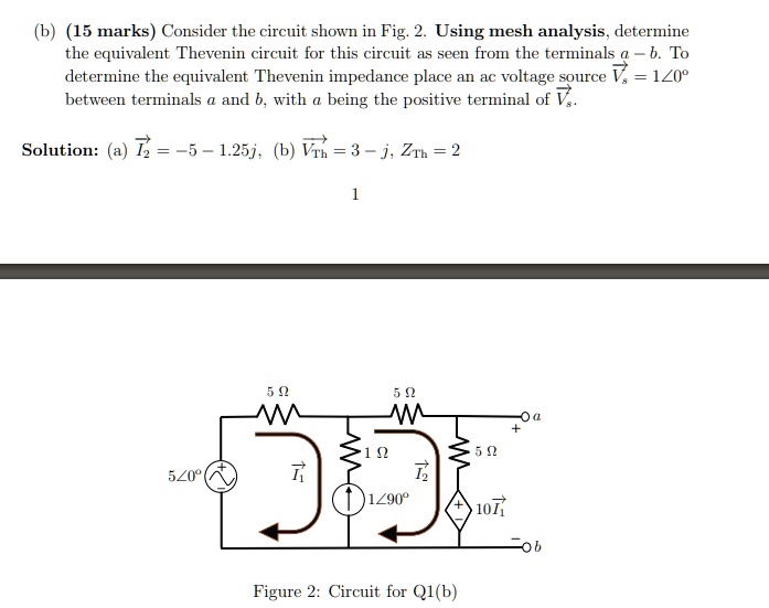 b 15 marks consider the circuit shown in fig2 using mesh analysis ...