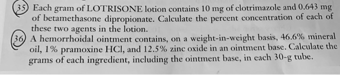 each gram of lotrisone lotion contains 10 mg of clotrimazole and 0643 ...