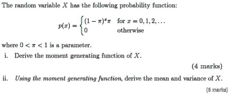 The random variable x has the following probability function: p(x)=((1 ...