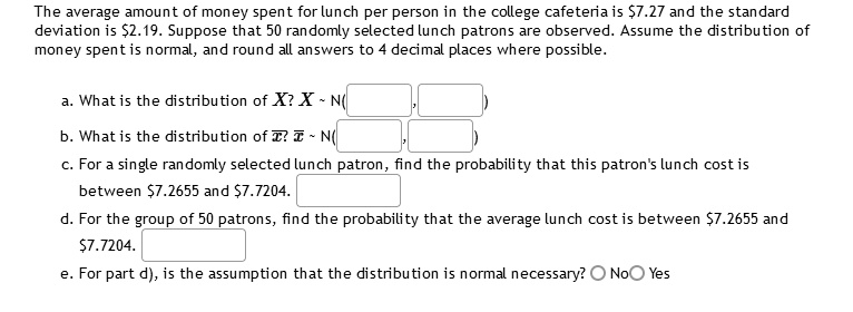 SOLVED The Average Amount Of Money Spent For Lunch Per Person In The solved-the-average-amount-of-money-spent-for-lunch-per-person-in-the