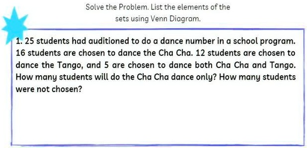 SOLVED 25 students had auditioned to do a dance number in a