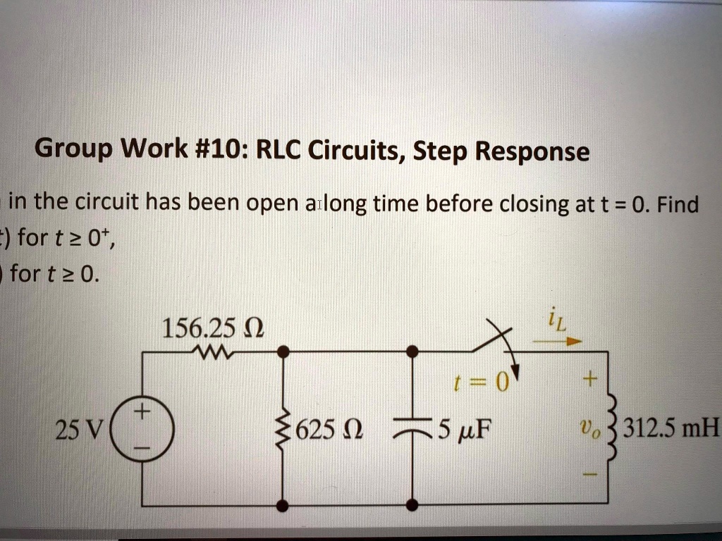 SOLVED The switch in the circuit has been open for a long time before