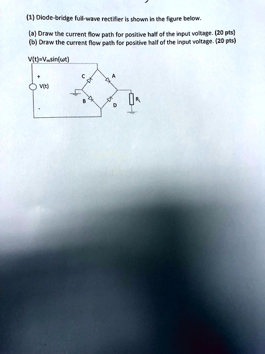 SOLVED: Diode-bridge Full-wave Rectifier Is Shown In The Figure Below ...