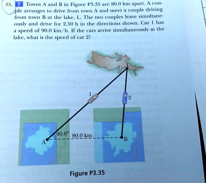 35 towns and b in figure p335 are 800 km apart a cou ple arranges t0 ...